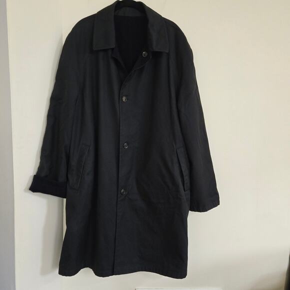 Salvatore Ferragamo Reversible Coat No Size Tag Gray/Black Made in Italy *read* - Picture 1 of 14